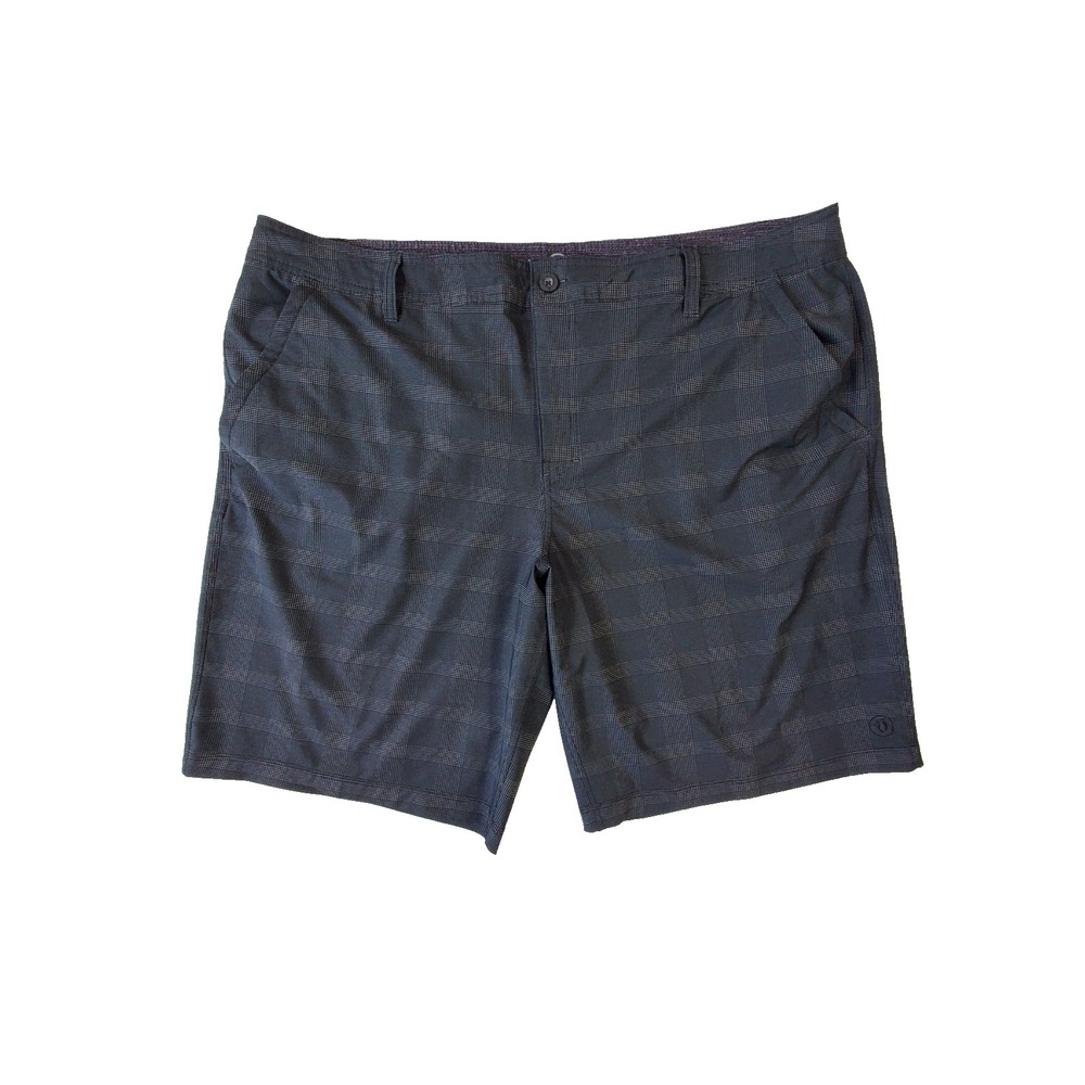 Hang Ten Men's 42 Gray Plaid Cargo Shorts Stretch Poly Elastane